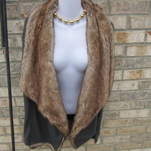 faux fur sweater jacket small - Picture 1 of 4